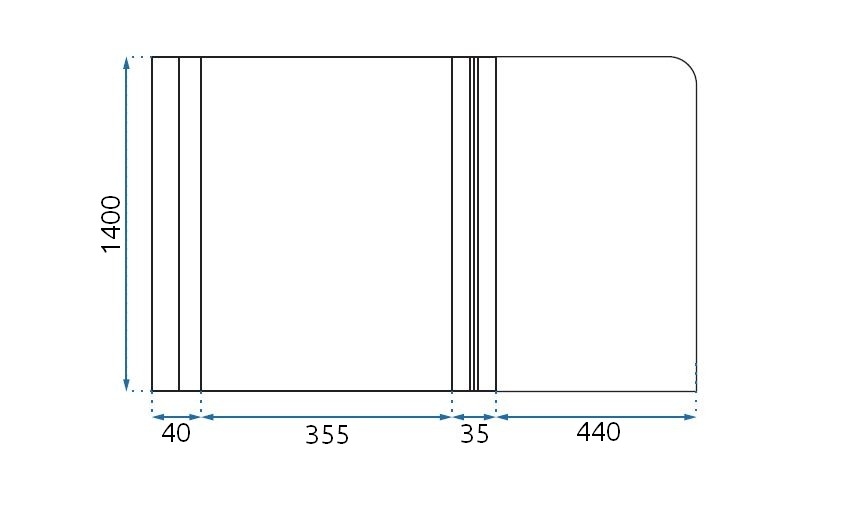 REA - Zástena Agat 100 x 140 cm