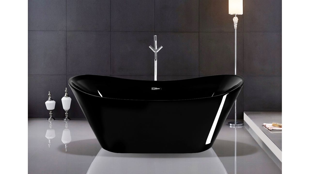 REA - Voľne stojaca vaňa FERRANO BLACK