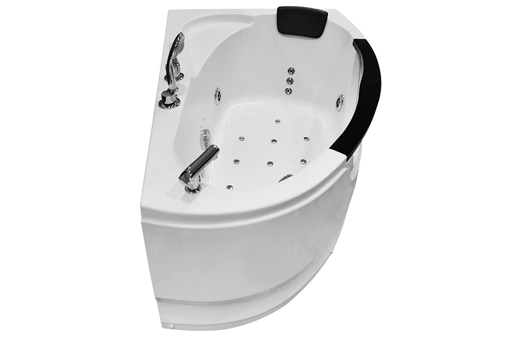 M-SPA - Kúpeľňová vaňa pravá s hydromasážou pre 1 osobu 169 x 90 x 56 cm