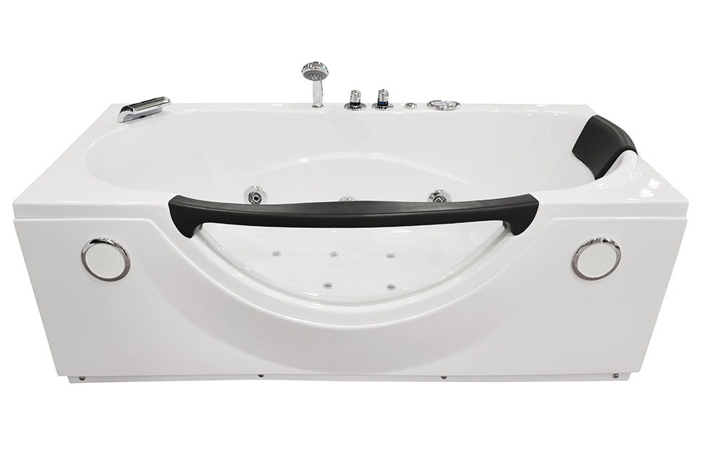 M-SPA - Kúpeľňová vaňa pravá s hydromasážou 1002 TURBO pre 1 osobu 180 x 88 x 65 cm