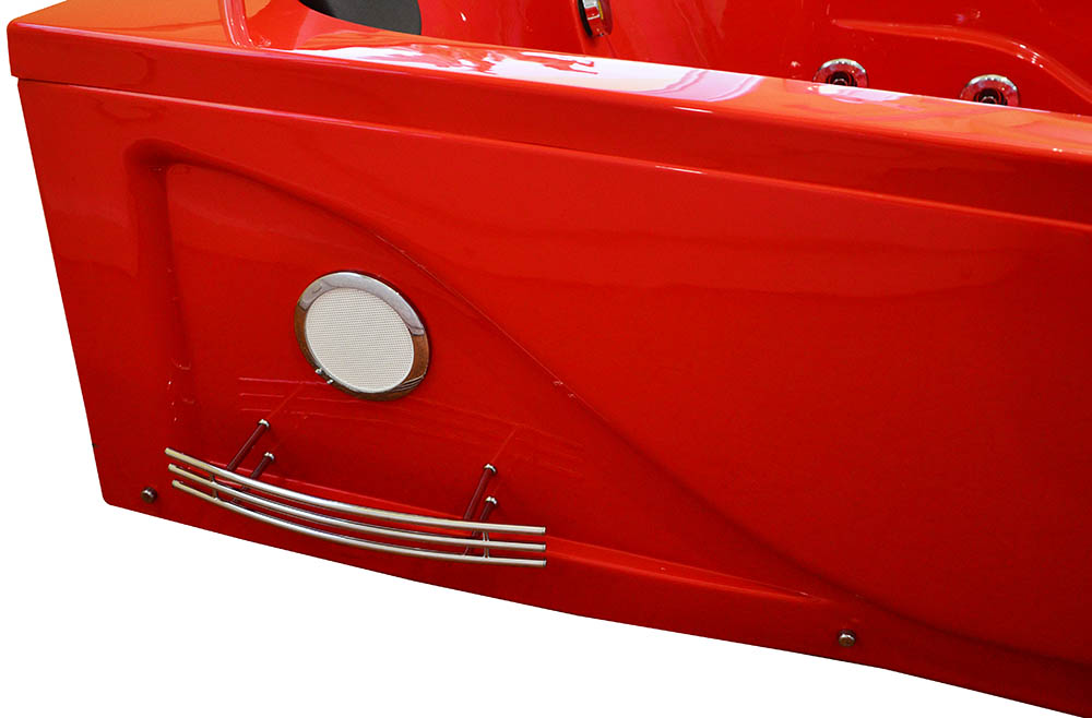 M-SPA - Ľavá kúpeľňová vaňa TURBO PLUS SPA s hydromasážou 180 x 120 x 54 cm