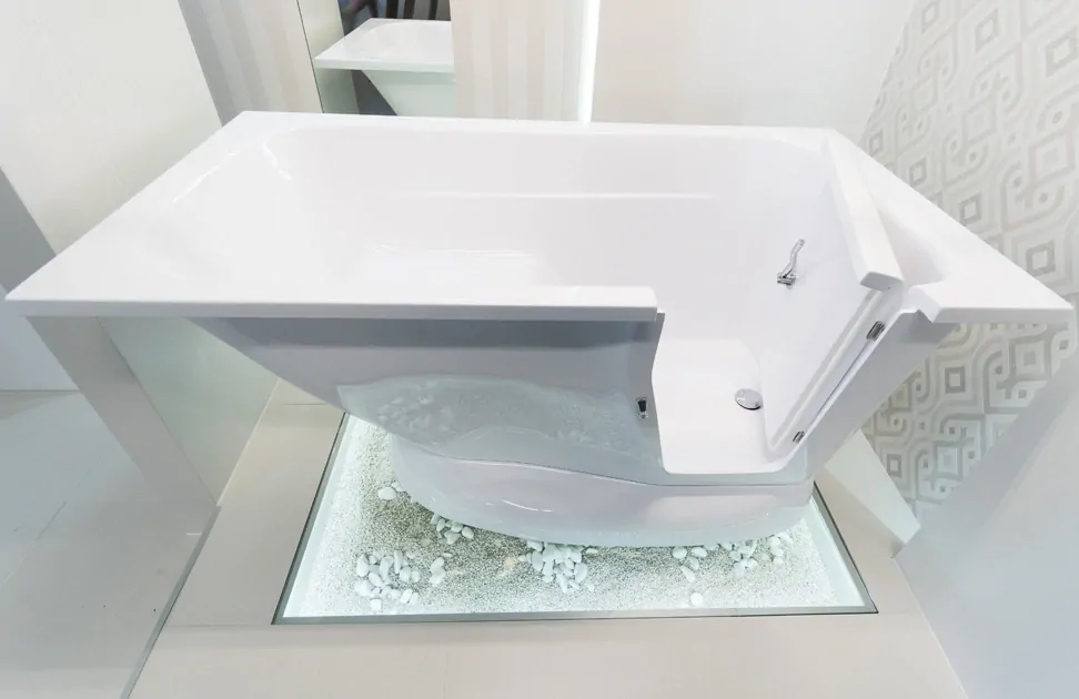 Bezbariérová vaňa s dvierkami MODERN 150 - 150 x 76 cm dvierka na pravej strane