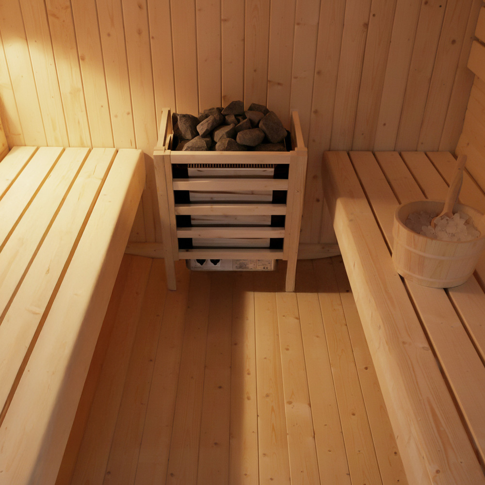 Vonkajšia sauna CUBE DELUXE L – 194 x 220 cm pre 4 osoby