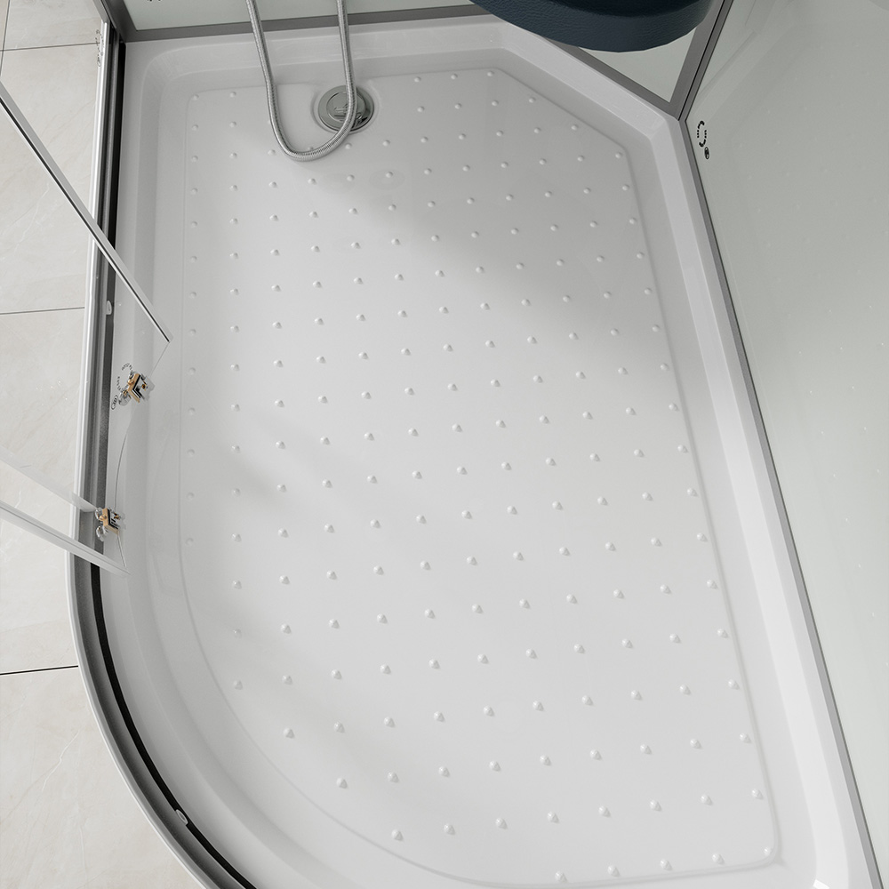 BIELA ​​PERLA Parná sprcha s vodopádom a parná sauna - 120 x 80 cm