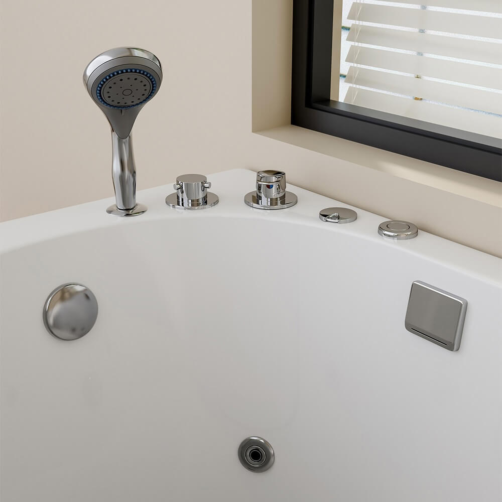 Bezbariérová vaňa s hydromasážou VITAL M - 153 x 76 cm Ľavá