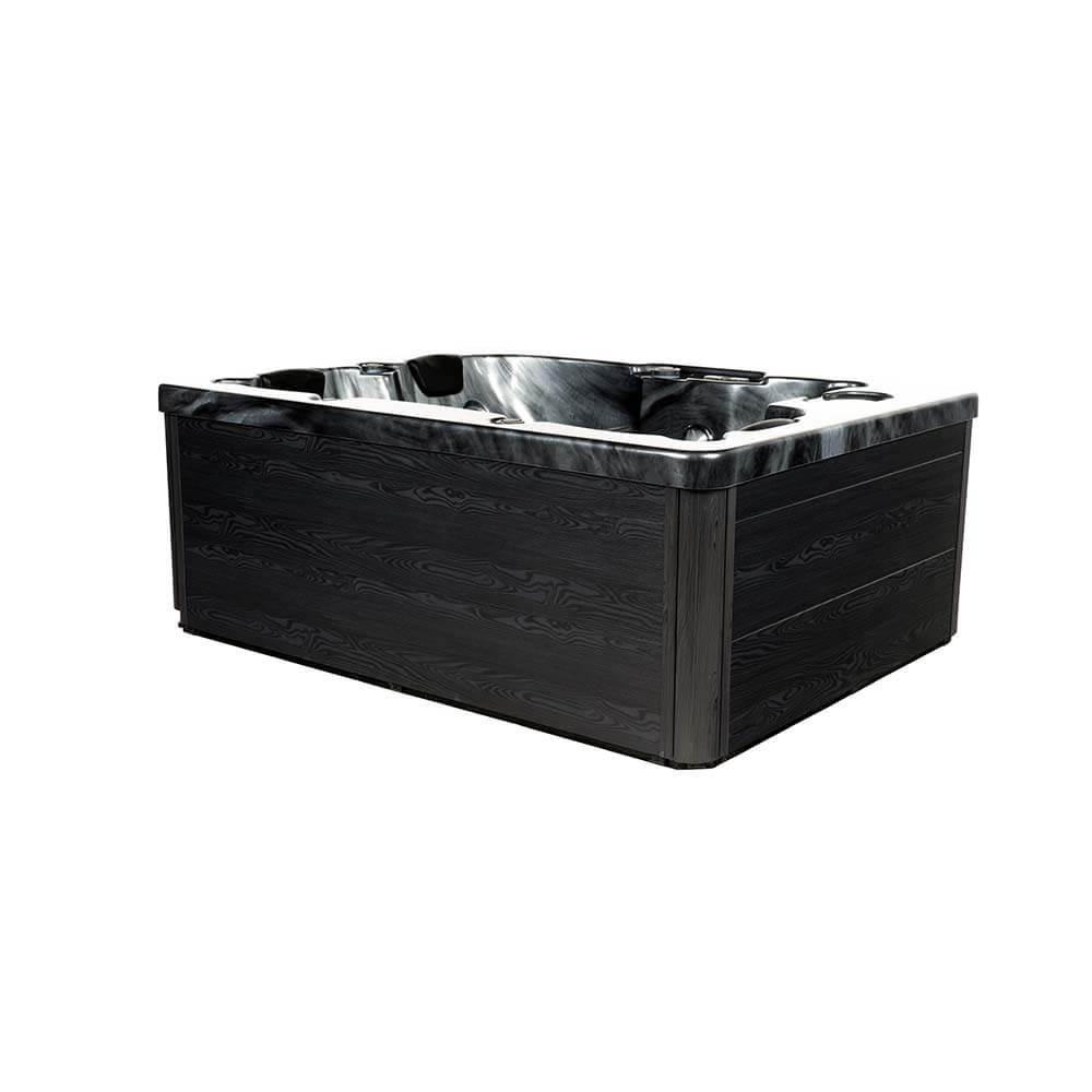 Vonkajšia vírivka BLACK MARBLE PURE - 210 x 160 cm pre 3 osoby