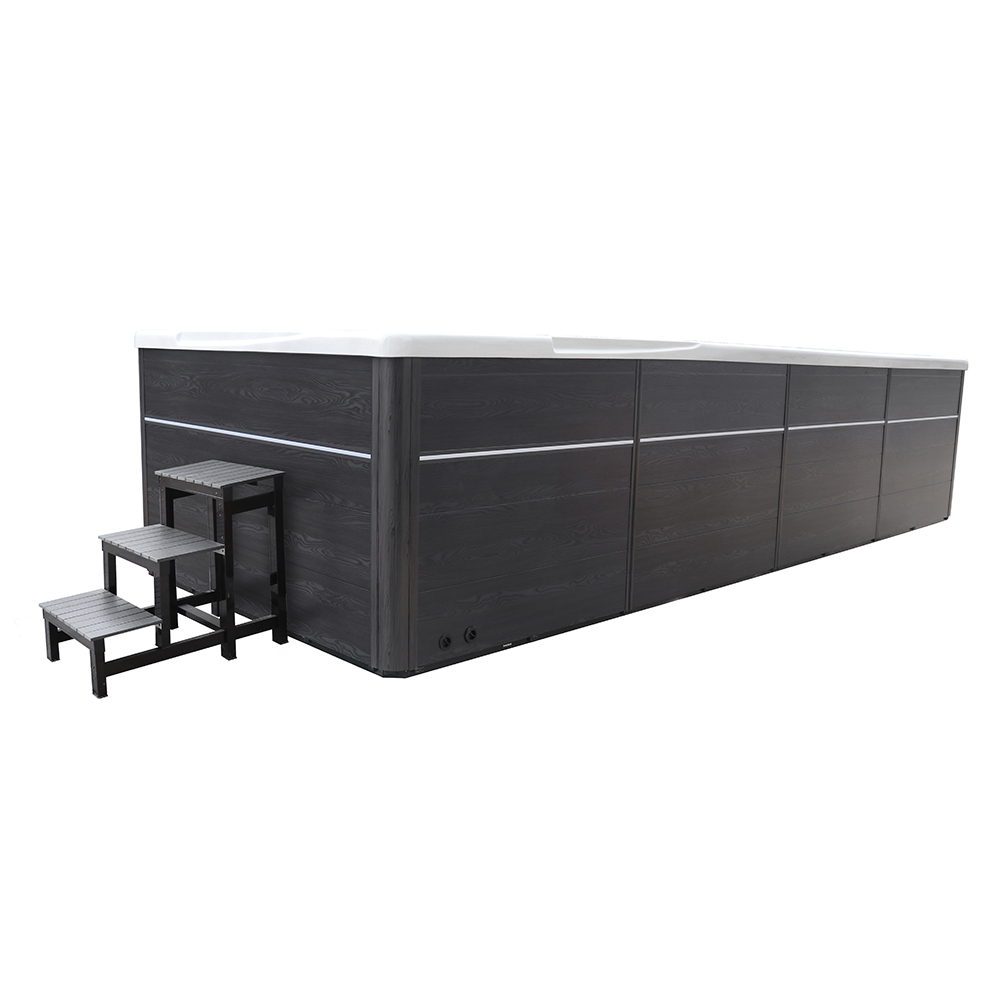 Vonkajšia vírivka so schodmi a termokrytom MIRAGE - 580 x 230 cm pre 7 osôb