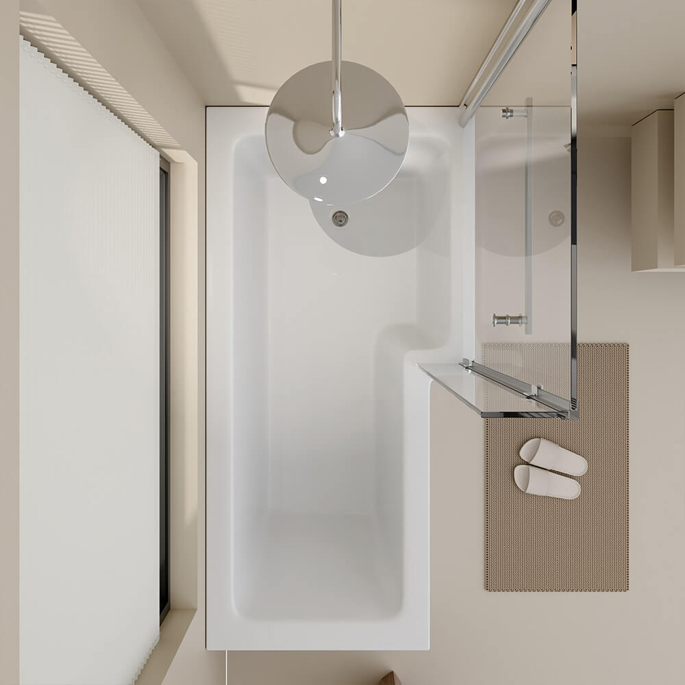 Sprchová vaňa ELARA - 170 x 85 cm Ľavá