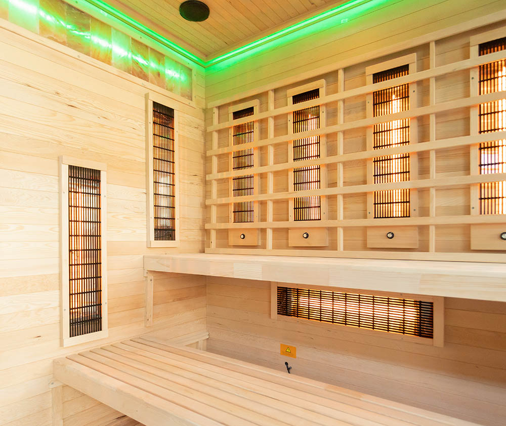 Infrasauna pravá XL s himalájskymi soľnými kameňmi 180X160X200CM