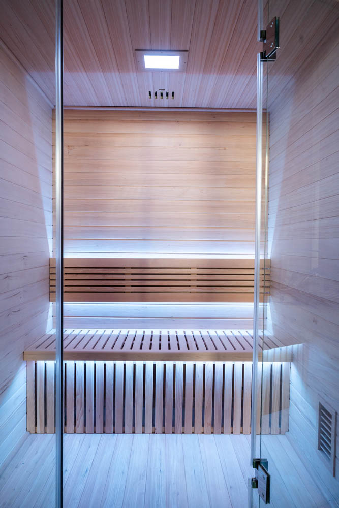 Suchá sauna s ohrievačom HARVIA 4,5 kW, 150 x 120 x 200 cm