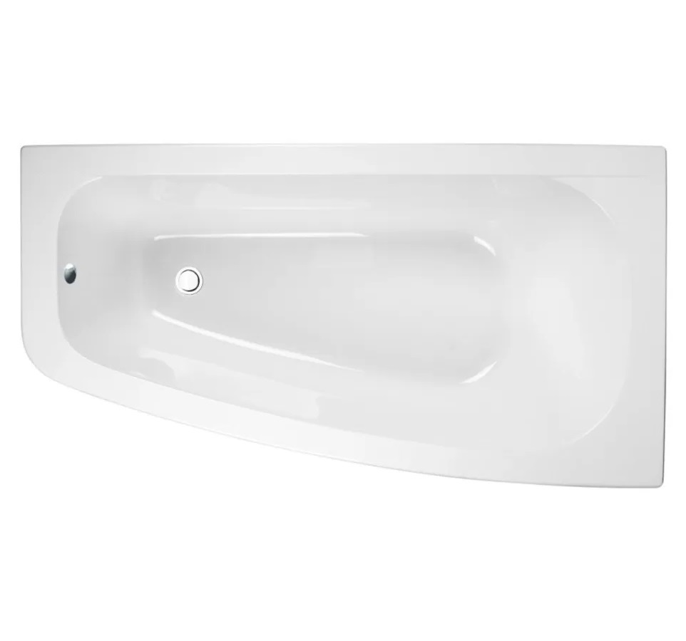Besco LUNA 150 x 80 cm vaňa pravá asymetrická, akrylátová