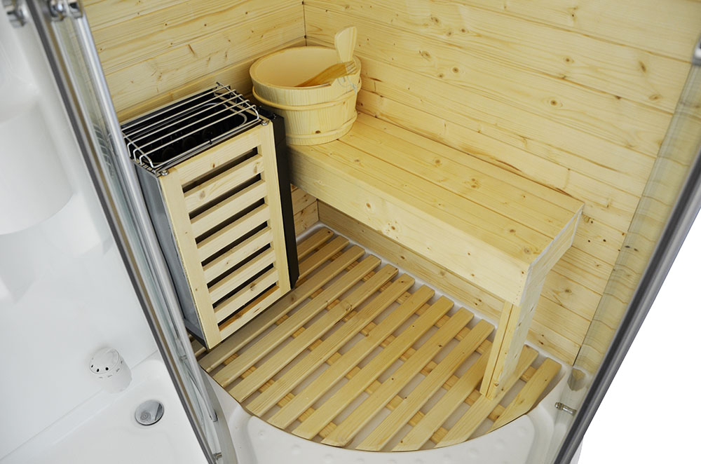 M-SPA - Suchá parná sauna s hydromasážnou funkciou 165 x 105 x 215 cm