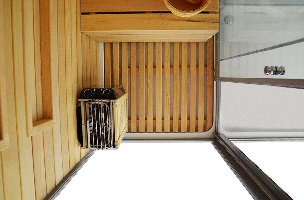 M-SPA - Ľavá suchá sauna s parou a sprchová kabína TRIO 180 x 110 x 223 cm 6 kW