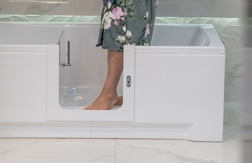 Bezbariérová vaňa s dvierkami PERFECTION 140 - 140 x 70 cm dvierka v strede