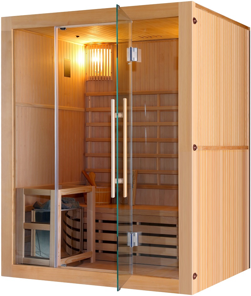 Sanotechnik Riga fínska sauna pre 3 osoby, 150x120cm