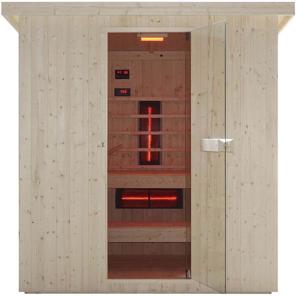 Sanotechnik - Vonkajšia kombinovaná sauna (Fínska / infrasauna) pre 6 osôb LAHTI