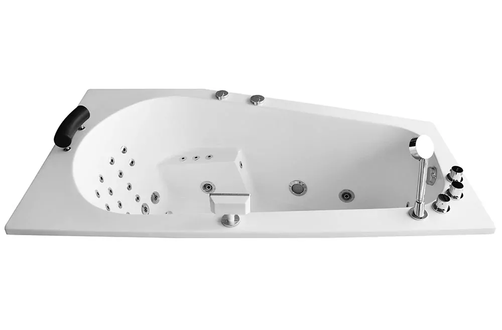 M-SPA - Pravá kúpeľňová vaňa SPA 007 s hydromasážou 170 x 100 x 70 cm