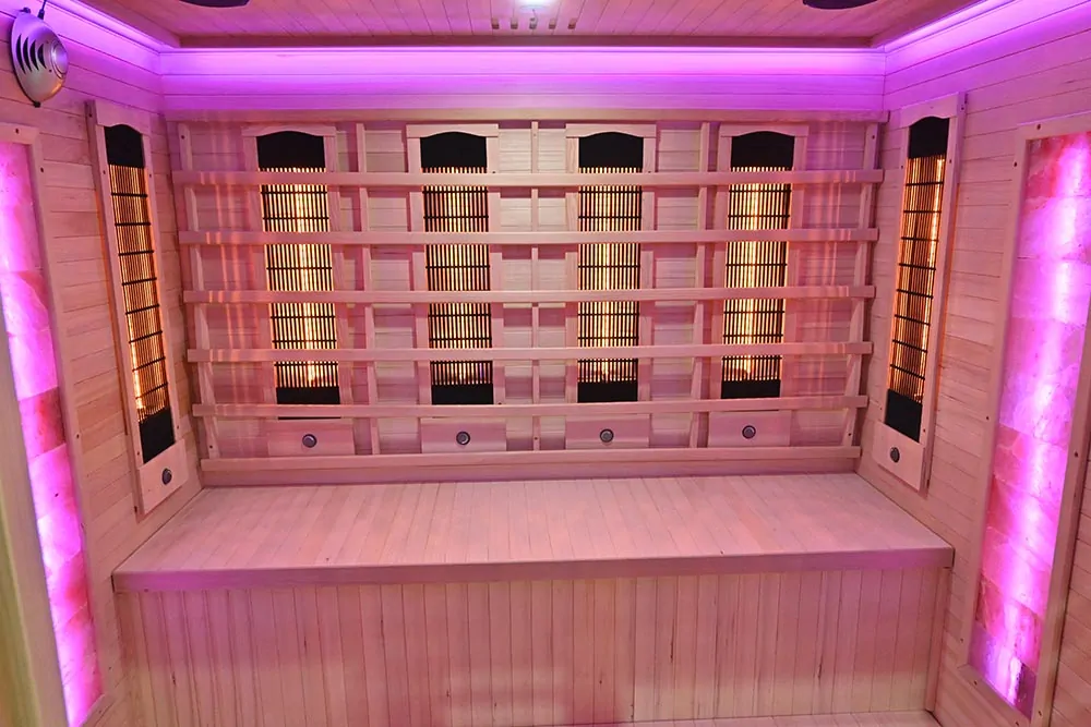 Infrasauna pre 4 osoby so soľným kameňom 180x160x200cm