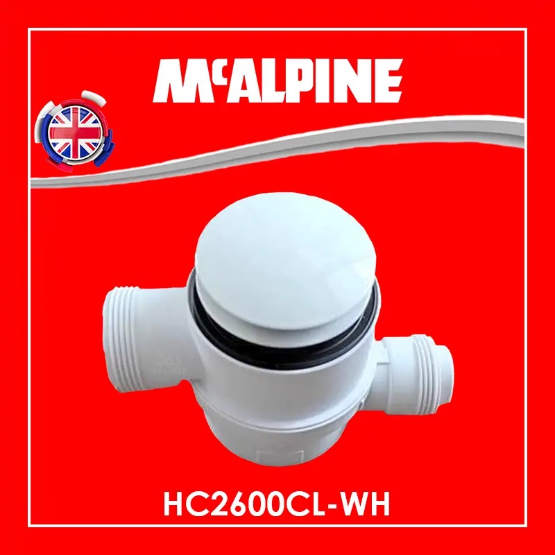 Vaňový sifón McAlpine HC2600CLWH click-clack , biely