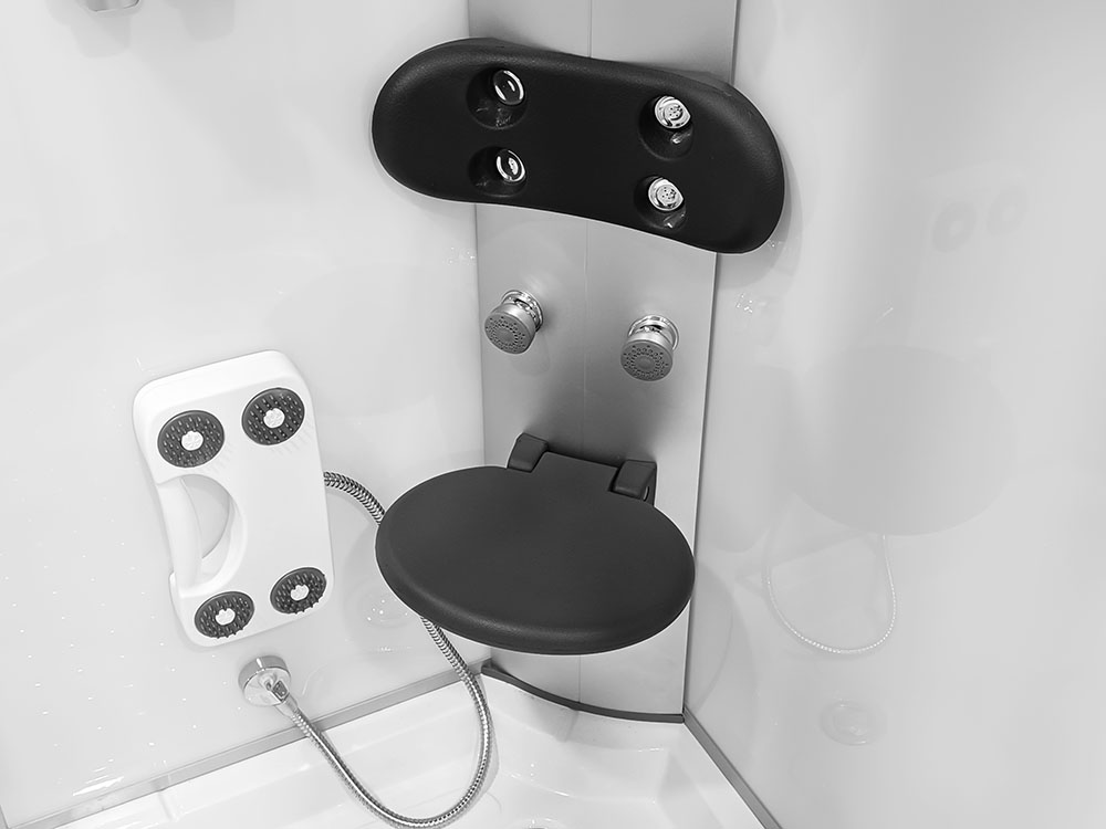 M-SPA - Sprchový box s hydromasážou pravý 09914 white 120 x 85 x 225 cm