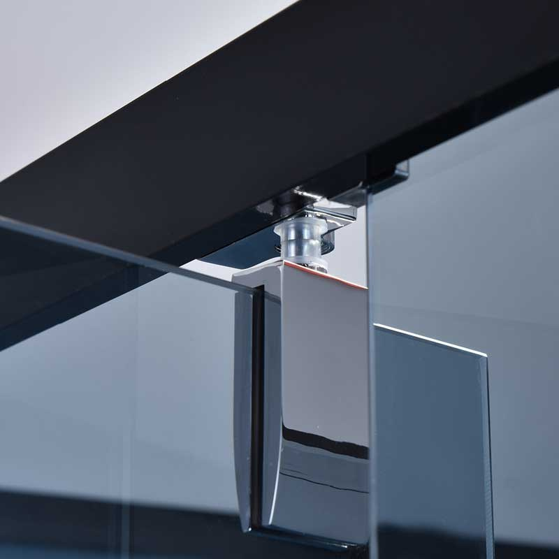 ŠTVRTKOVÝ SPRCHOVÝ KÚT SO SPRCHOVOU VANIČKOU WSH306 ČIERNA 90x90 CM