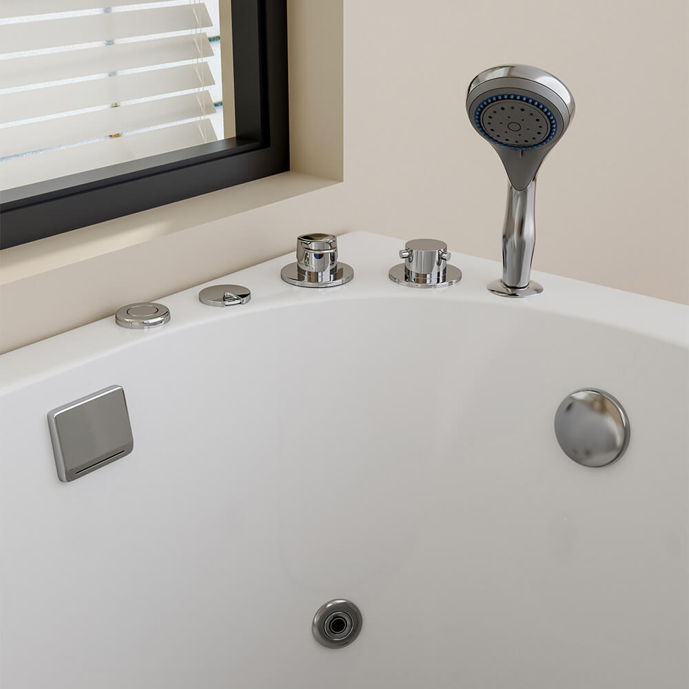 Bezbariérová vaňa s hydromasážou VITAL M - 153 x 76 cm Pravá