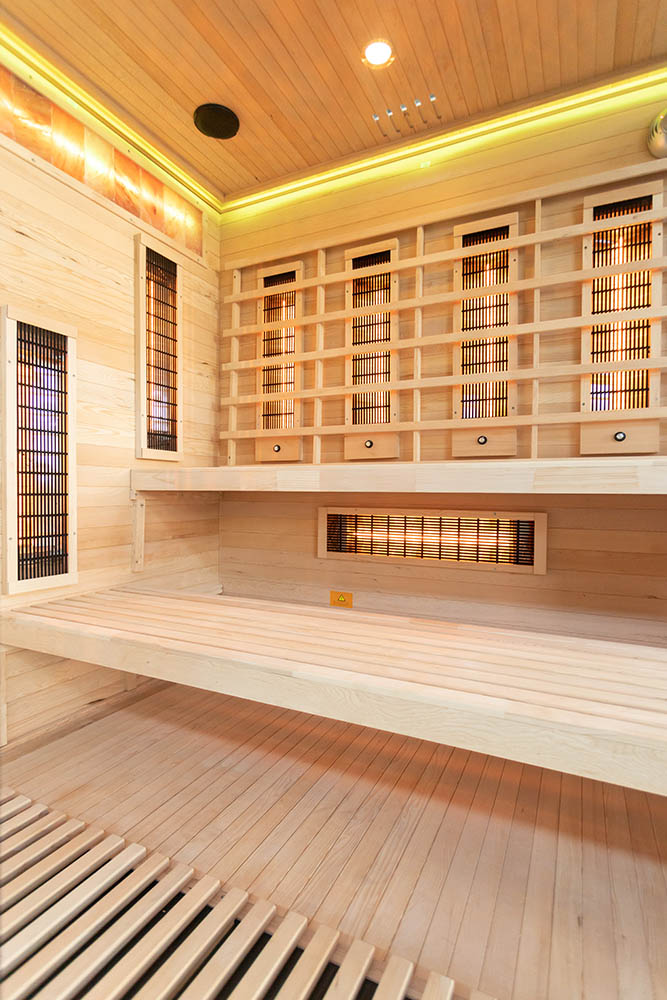 Infrasauna ľavá so soľným kameňom 175X140X200CM