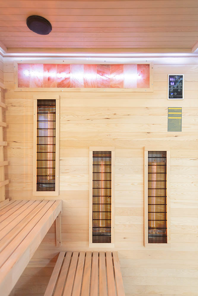 Infrasauna pravá so soľným kameňom 175X140X200CM