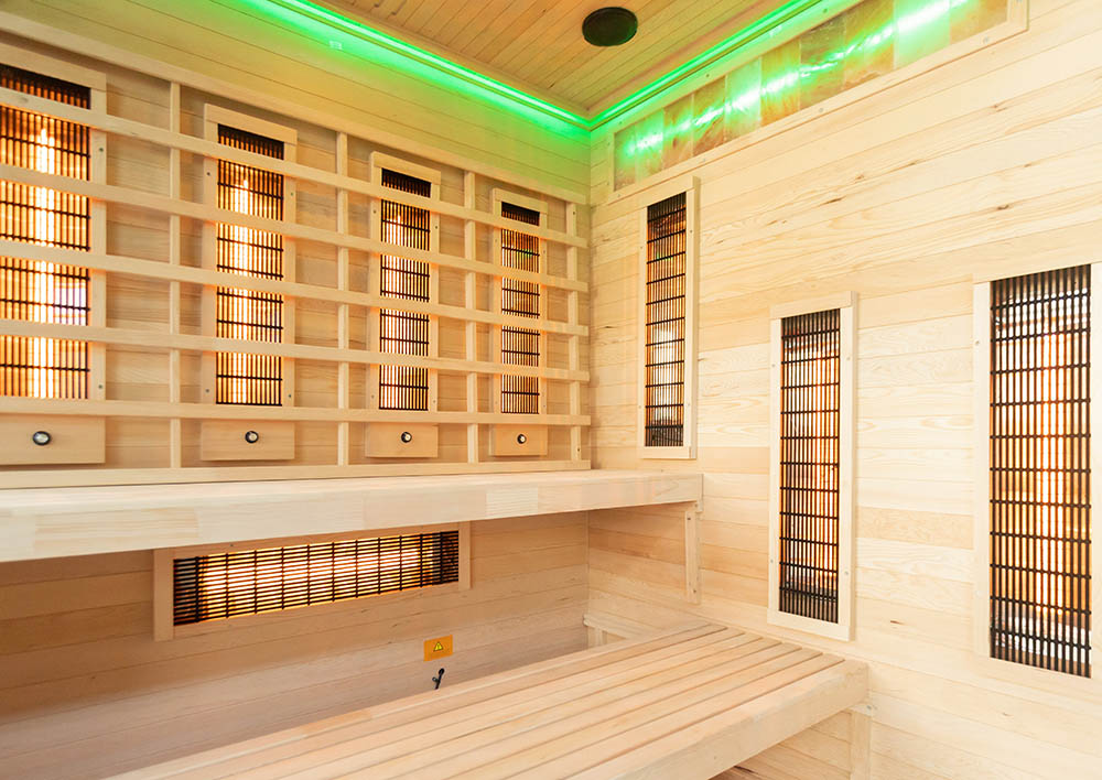 Infrasauna ľavá XL s himalájskymi soľnými kameňmi 180X160X200CM