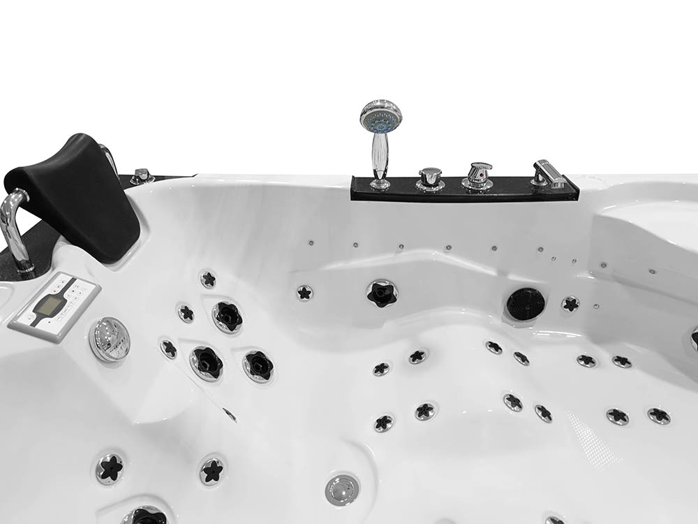 M-SPA 1062 Ľavá kúpeľňová vaňa s hydromasážou mramor 180 x 122 x 60 cm