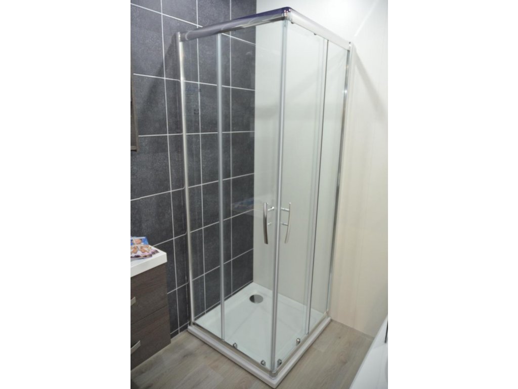 Sanotechnik - PRO-LINE - Štvorcový rohový sprchový kút 80 x 90 x 200 cm, číre sklo