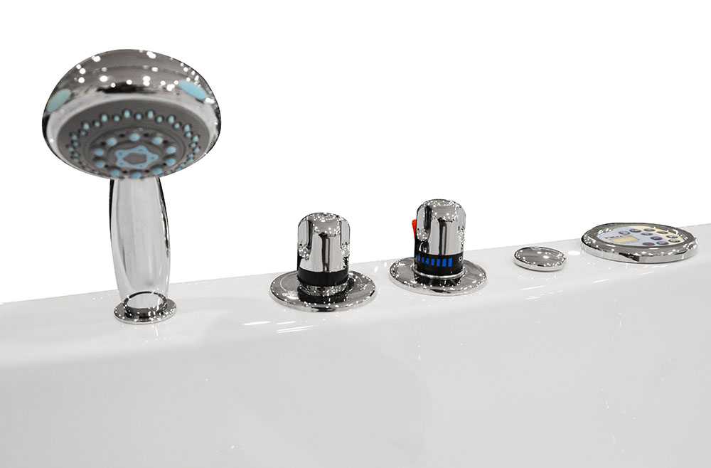 M-SPA - Kúpeľňová vaňa pravá s hydromasážou 1002 TURBO pre 1 osobu 180 x 88 x 65 cm