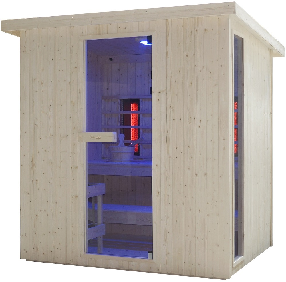 Sanotechnik - Vonkajšia kombinovaná sauna (Fínska / infrasauna) pre 6 osôb LAHTI