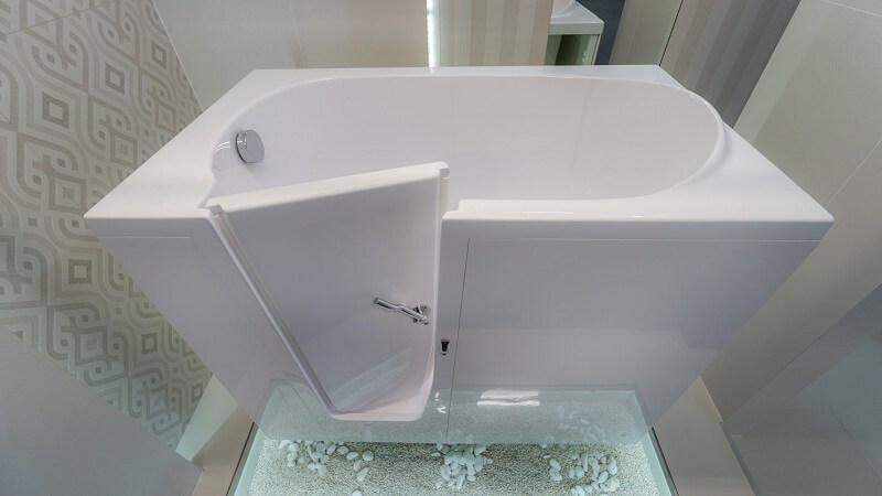 Bezbariérová vaňa s dvierkami ELEGANCA 140L - 140 x 68 cm dvierka na ľavej strane