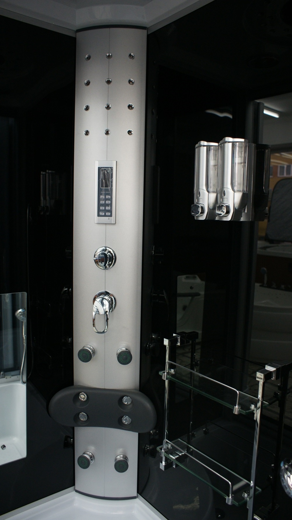 M-SPA - Hydromasážny sprchový box pravý + sauna 09912 120 x 85 x 225 cm