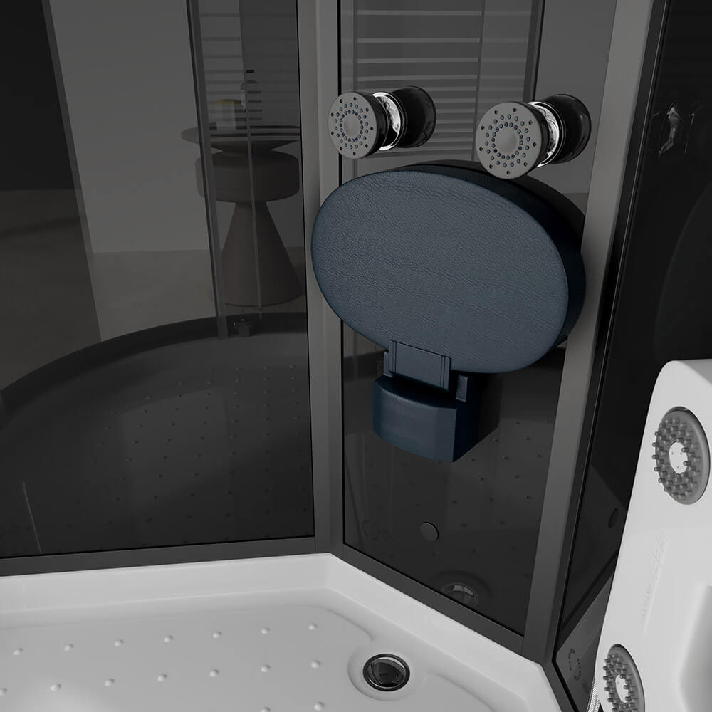 ČIERNA PERLA Sprchový kút s dažďovou sprchou - 100 x 100 cm