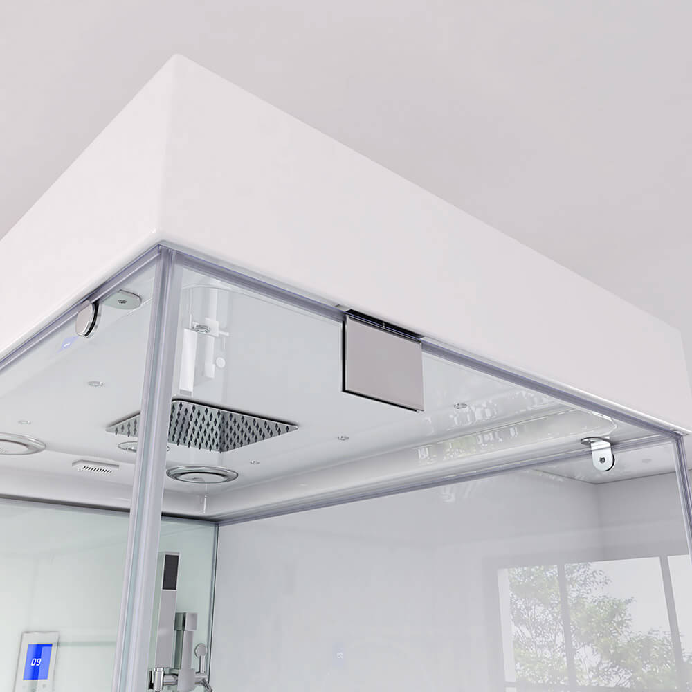 Parná sprcha s vodopádom a LED osvetlením DESIGN M - 80 x 120 cm
