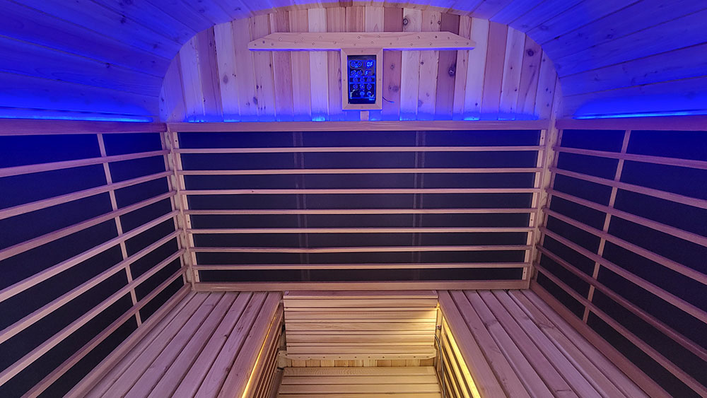 Infračervená záhradná sauna ŠTVOREC 210X240X210CM