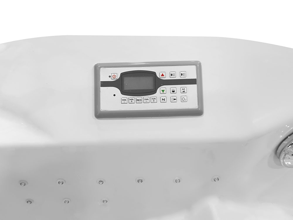 M-SPA - Kúpelňová vaňa ľavá s hydromasážou mramor 174 x 88 x 70 cm