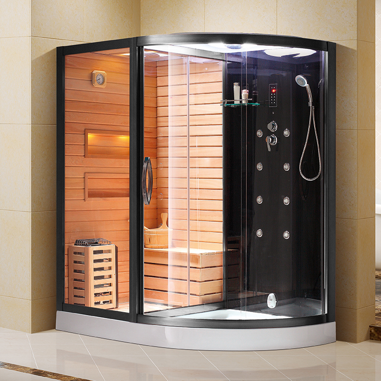 M-Spa - Sauna so suchou parou s funkciou hydromasáže 180 x 110 x 223 cm ľavá