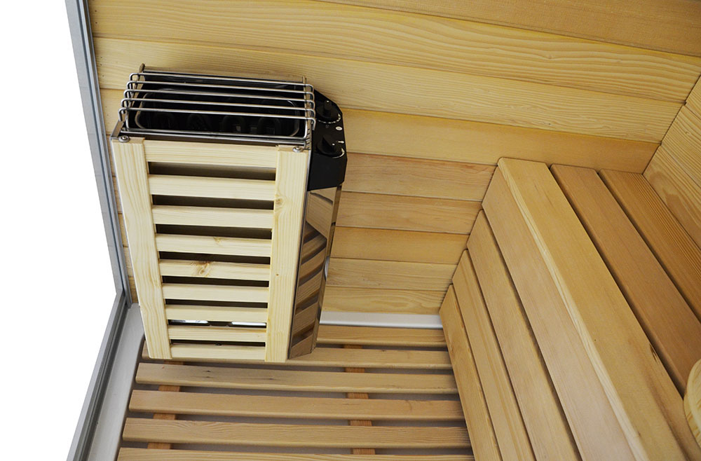M-SPA - Ľavá suchá sauna s parou a sprchová kabína TRIO 180 x 110 x 223 cm 6 kW