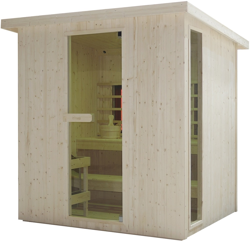Sanotechnik - Vonkajšia kombinovaná sauna (Fínska / infrasauna) pre 6 osôb LAHTI