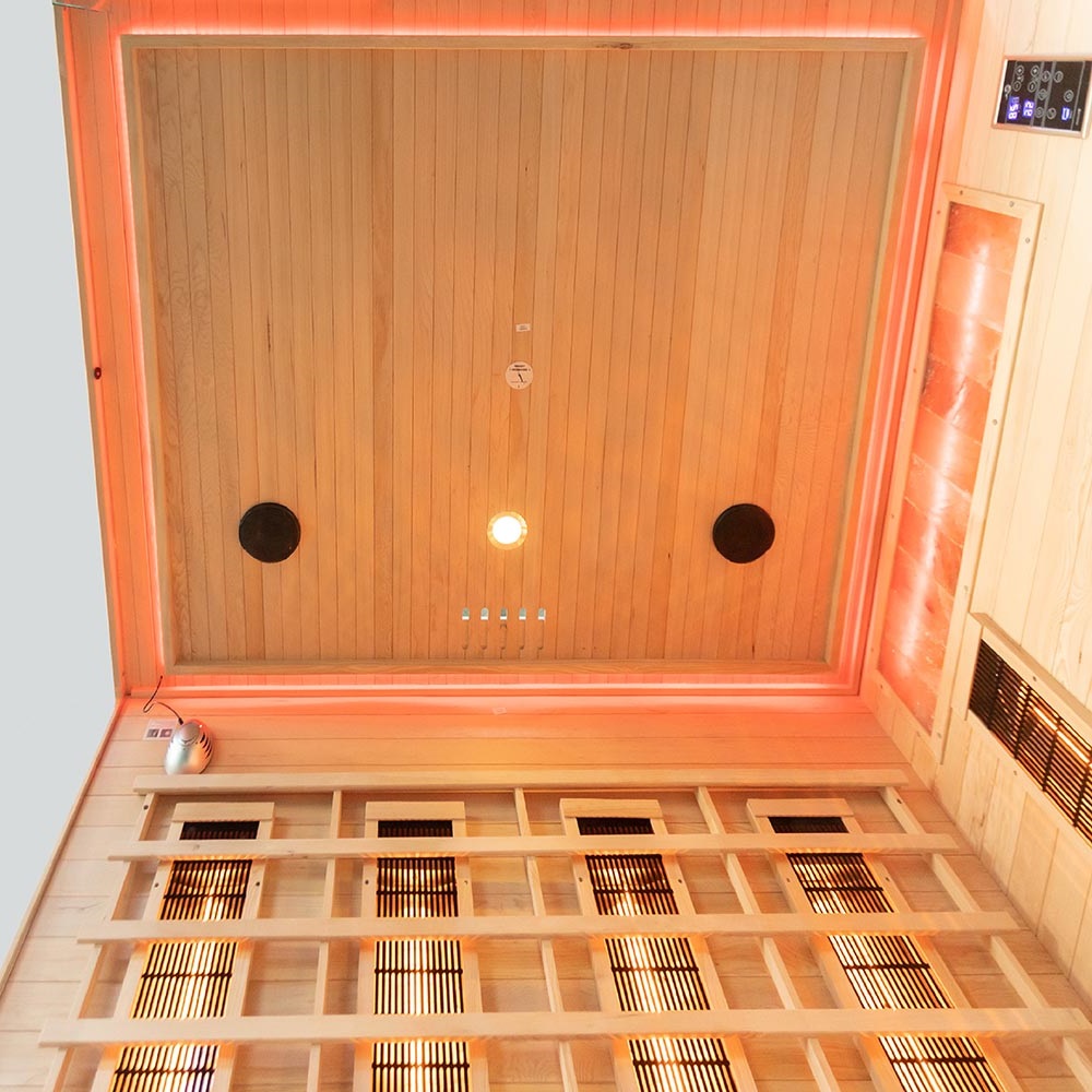 M-SPA EP4R XL Pravá infrasauna s himalájskymi soľnými kameňmi 180 x 160 x 200 cm