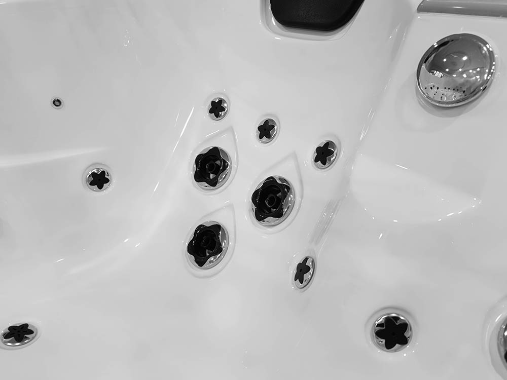 M-SPA 1062 Ľavá kúpeľňová vaňa s hydromasážou mramor 180 x 122 x 60 cm