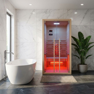 Sanotechnik - RUBY 1 - infrasauna pre 1 osobu, 90 x 100 x 195 cm