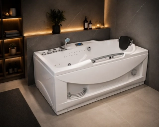 Hydromasážna vaňa MSPA 1050 pravá (174 × 88 cm) – biela