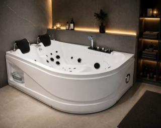 Hydromasážna vaňa MSPA 1062 ľavá (180 × 120 cm) – biela