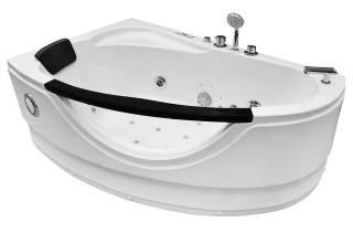 M-SPA - Kúpeľňová vaňa ľavá s hydromasážou pre 1 osobu 169 x 90 x 56 cm