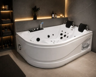 Hydromasážna vaňa MSPA 1062 pravá (180 × 120 cm) – biela