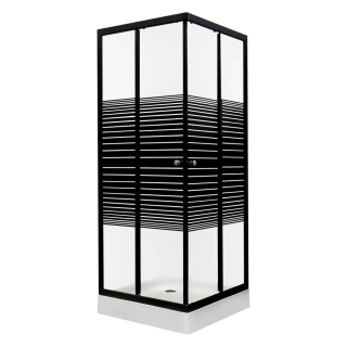 Sprchový kút Pico Black STR 90 s vaničkou